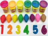Learn Colors with Play Doh Strawberry and Baby Bottle Elephant and Dinosaur Mo