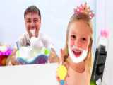 Nastya and Eva learn to make a joke with Dad  New Story for kids