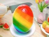 Mini Rainbow Jelly  Sweet Miniature Rainbow Jelly Cake Decorating  Tiny De