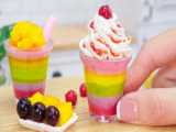 Easy Miniature Rainbow Smoothie Recipe | ASMR Cooking Mini Food