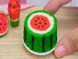Mini Cake  So Tasty Watermelon Gummy Cake For Amazing Summer | Mini Bakery