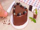 Moist Miniature Chocolate TruffleTopped Heart Cake Recipe | Best Of Chocolate
