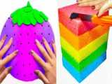 اسلایم های رنگارنگ - اسلایم بازی جدید - مخلوط کردن اسلایم های فروشگاهی