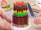 Mini Cake  Extremely Colorful 2 Tier Rainbow Strawberry Chocolate Cake Rec