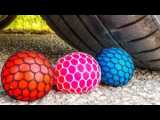 Crushing Crunchy  Soft Things by Car! EXPERIMENT CAR vs Anti Stress Balls