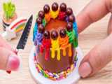 Rainbow KITKAT Heart Cake ️ Tasty Miniature Rainbow Chocolate Decorating Wi