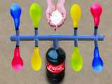 آزمایش نوشابه - کوکا کولا، پپسی فانتا، بالن اسپریت VS منتوس - چالش جدید