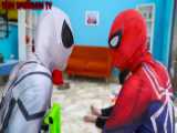 نبرد مرد عنکبوتی و اسپایدرمن ماموریت تیم رنگی مردعنکبوتی spiderman