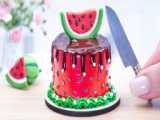 Yummy Miniature Watermelon Cake Decorating | Perfect Tiny Fruit Dessert Rec
