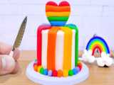 Rainbow Chocolate Cake  Beautiful Miniature Melted Rainbow Chocolate Cake De
