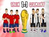 خلاصه بازی المان و اسپانیا :المان ۱: ۲ اسپانیا :صحنه های گل بازی المان اسپانیا