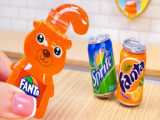 FROZEN Miniature Soda Jelly!!! Amazing Coca  Fanta  Sprites Honey Jelly Bottle