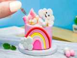 Tiny Cooking | Colorful Miniature TWINS RAINBOW Cake Decorating | Best Miniatu