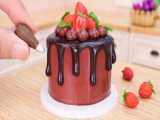 Moist Miniature Strawberry Chocolate Cake Decorating Ideas | ASMR Cooking Mini