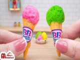 Fresh Miniature Watermelon Ice Cream Popsicle Recipe | ASMR Cooking Mini Food