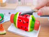 Coolest Miniature Watermelon Jelly Bottle Tutorial  Perfect Mini Fruits Desser