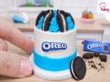 مینی کیک زیبای Oreo - کیک و دسر خانگی ریز - کیک مینیاتوری فانتزی