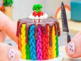 Colorful Miniature Melting Rainbow Chocolate Cake Decorating  Mini Rainbow Cak