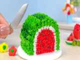 Delicious Miniature Watermelon Cake Decorating  Awesome Miniature Fruit Cake