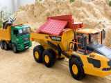 Mobil Truk Bermain Pasir dan Excavator Truk jungkit Mainan