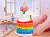 Best Ever Miniature 2Tier Rainbow Cake Decoration  Perfect Cake  Dessert Reci