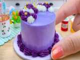 Fancy Miniature Purple Cake Bling Bling Decoration  Perfect Mini Dessert Rec