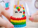 How to make Miniature Rainbow Pancake | So Tasty Miniature Cake Design by Tiny