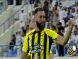 گل اول الاتحاد به الاخدود توسط بنزما