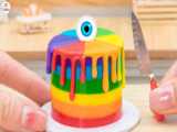 Colorful Rainbow Cake| 1000  Must Try Miniature Rainbow Fondant Cake Recipe�