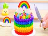 Lovely Miniature TwoTier Unicorn Rainbow Cake Recipe: Step by Step Guide | Min