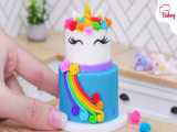 Colorful Rainbow Cake 1000  Beautiful Miniature Rainbow Buttercream Cake|