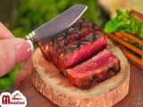 Tips for Grilling the Perfect Tiny Steak | ASMR Mini Cooking in the Woods