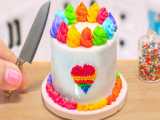 Step-by-Step Guide to Decorating an Irresistible Miniature 2-Tier Rainbow Chocolate Cake