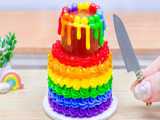 Delicious Miniature Rainbow Chocolate Cake Creations