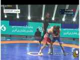 پیروزی محسن نژاد در مبارزه با کشتی کار در وزن 63 کیلوگرم