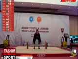 دختر ایرانی در مسابقات وزنه برداری به حادثه برخورد کرد