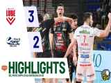 خلاصه بازی والیبال لوبه: میلانو را در 3-2 مغلوب کرد