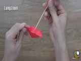 آموزش راحت ساخت گل رز با استفاده از کاغذ رنگی