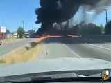 ویدیوی تکان‌دهنده از لحظه انفجار و سقوط هواپیمای آتش نشان در لس‌آنجلس