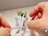 آموزش ساخت زیباترین دسته گل کاغذی مینیاتوری کوچک به روش کاردستی