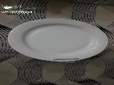 بشقاب پلو خوری چینی زرین، پیکره هتلی، سفید براق