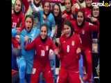 جشن برگزاری برای تیم ملی زنان فوتسال ایران پس از کسب صعود به نیمه نهایی جام ملتهای