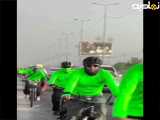 تغییر مد روزانه دوچرخه سواران در مسیر کربلا در اربعین | مداحی جواد مقدم