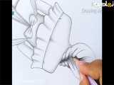 آموزش نقاشی یک دختر با لباس رسمی
