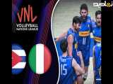 خلاصه والیبال ایتالیا ۳ کوبا ۱ لیگ ملت های ۲۰۲۵