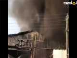 آتش سوزی کارخانه سبدسازی در جاده بابل