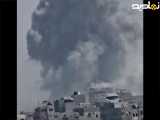 حمله هوایی سنگین رژیم اسرائیل به یک منطقه مسکونی در اردوگاه الشاطئ در غرب شهر غزه