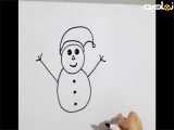 اموزش نقاشی ادم برفی۵