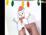 اموزش نقاشی ادم برفی۲