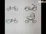 آموزش نقاشی کالسکه دوچرخه